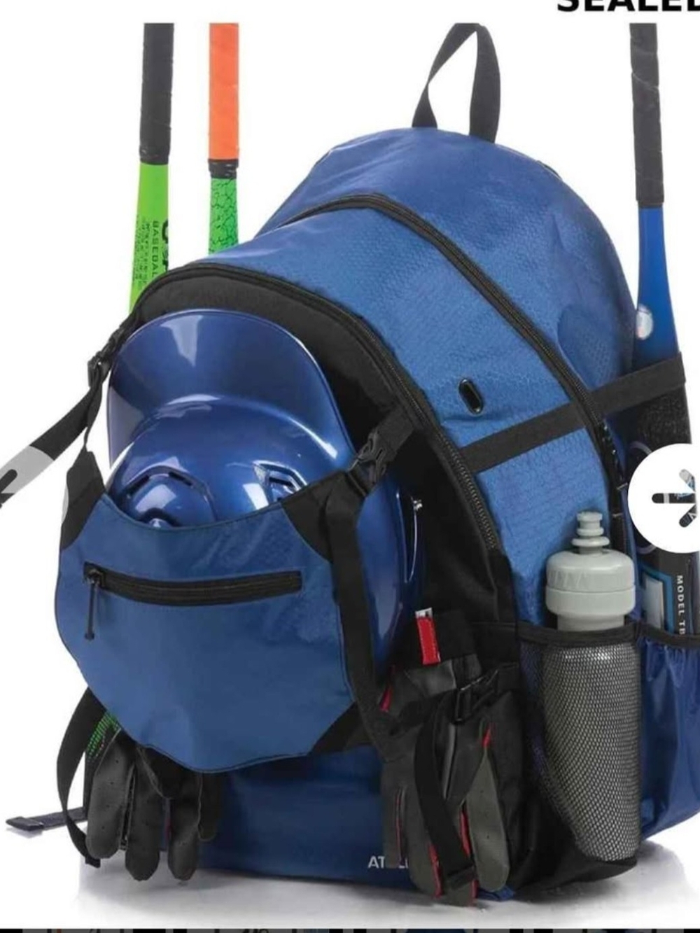 Baseball Sports Backpack with Helmet Pocket
